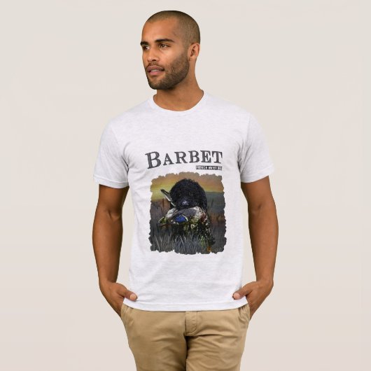 Barbet, französischer Wasserdog T-Shirt (Vorne ganz)