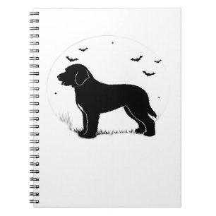 Barbet Hund � Halloween-Mond-Silhouette Oversized  Notizblock