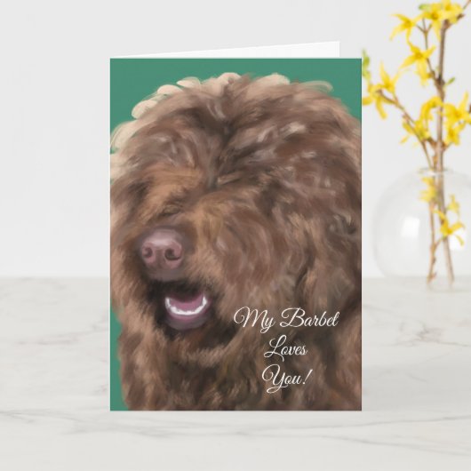 Barbet Karte (Gelbe Blume)