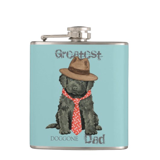 Barbet Vater Hip Flask Flachmann (Vorderseite)