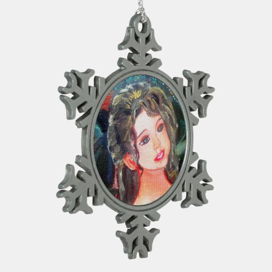 Barbi Schneeflocken Zinn-Ornament (Links)