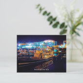 Barbican Quay by Night, Plymouth Postkarte (Stehend Vorderseite)