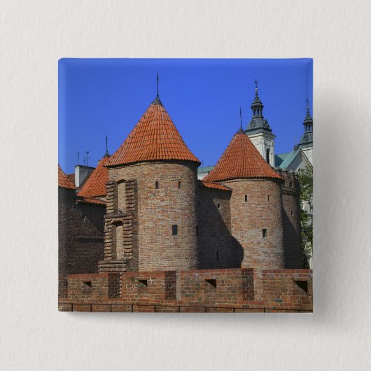 Barbican und Pauline Church, Warschau, Button (Vorderseite)