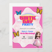 Barbie Birthday Invitation Feiertagskarte (Vorne/Hinten)