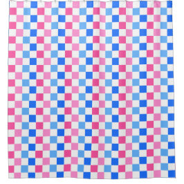 Barbie goes to the ocean checkerboard pattern duschvorhang