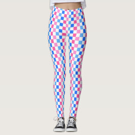 Barbie goes to the ocean checkerboard pattern leggings