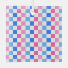 Barbie goes to the ocean checkerboard pattern ornament aus glas