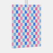 Barbie goes to the ocean checkerboard pattern ornament aus glas (Vorderseite Rechts)