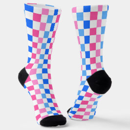 Barbie goes to the ocean checkerboard pattern socken