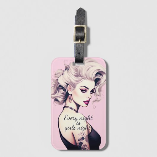 Barbie Inspiriert Gepäckanhänger (Vorderseite Vertikal)