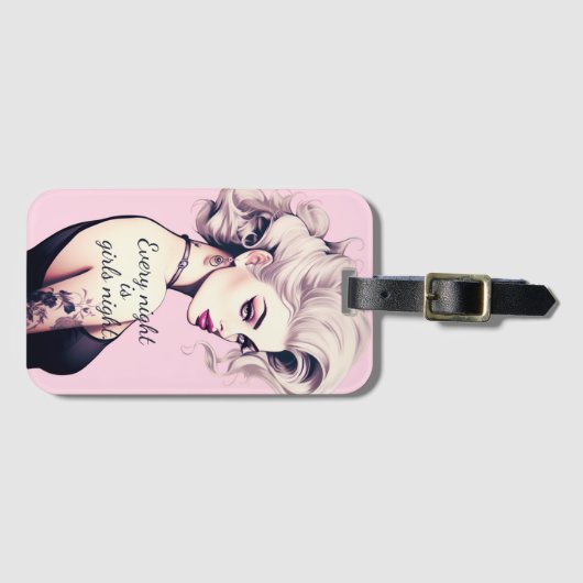 Barbie Inspiriert Gepäckanhänger (Vorderseite (Horizontal))