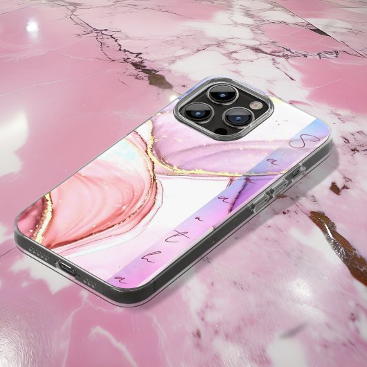 Barbie Pink Inspiriert Glitzer Stone Marmorname Case-Mate iPhone Hülle