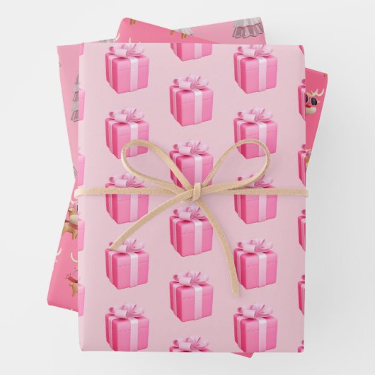 Barbie Pink Weihnachtswrapping Papier 3 Blatt (Beispiel)