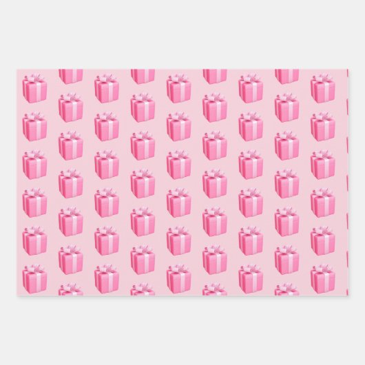 Barbie Pink Weihnachtswrapping Papier 3 Blatt (Vorderseite)