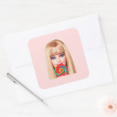 Barbie Quadratischer Aufkleber (Umschlag)