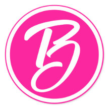 Barbiecore Kalligrafie Buchstabe Hot Pink