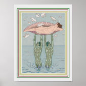 Barbier Art Deco "Aphrodite" 12 x 16 Poster (Vorne)