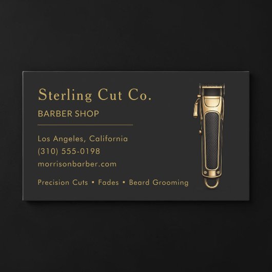 Barbier Black & Gold Professional Visitenkarte