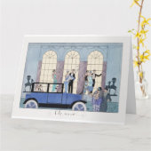 Barbier Fashion Card Karte (Gelbe Blume)