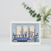 Barbier Fashion Postcard Postkarte (Stehend Vorderseite)