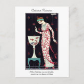 Barbier Französisch Art Deco Mode Kostüme Parisien Postkarte (Vorderseite)