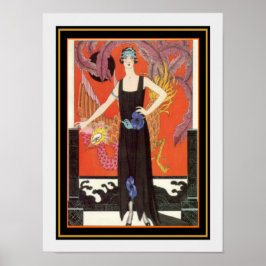 Barbier "Glam Girl" Art Deco Print 12 x 16 Poster