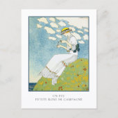 Barbier Little White Dress Französisch Mode Postkarte (Vorderseite)