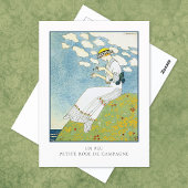 Barbier Little White Dress Französisch Mode Postkarte