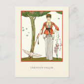 Barbier Paquin French Fashion Postkarte (Vorderseite)