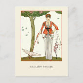 Barbier Paquin French Fashion Postkarte (Vorderseite)