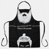 Barbier Schnurrbart Bart Friseursalon Schürze (Vorderseite)