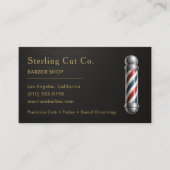 Barbier Shop Metallic Professional Visitenkarte (Vorderseite)