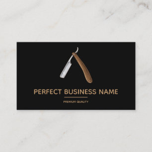 Barbier Shop Vintage Rasiermesser Logo Elegant Kla Visitenkarte
