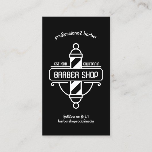 Barbier-Termine im alten Stil Visitenkarte (Vorderseite)