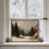 Barbizon Snowy Pine Valley Poster