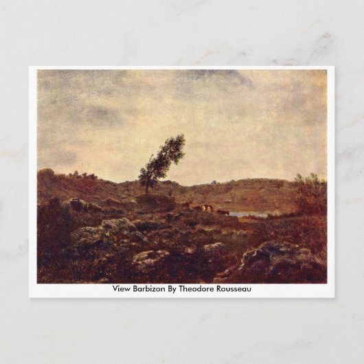 Barbizon von Theodore Rousseau Postkarte (Vorderseite)