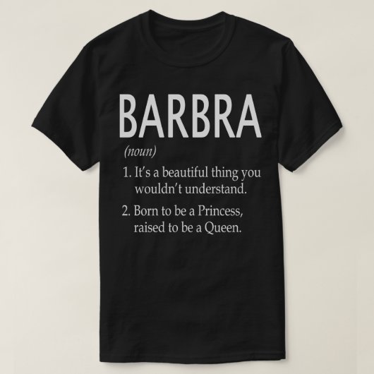 Barbra Name Gift T-Shirt (Design vorne)