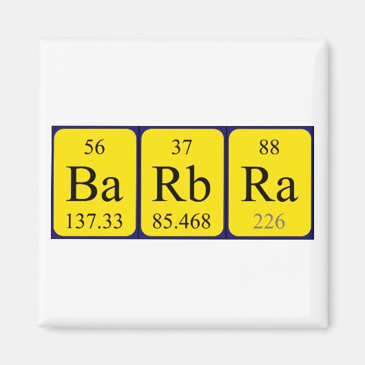 Barbra Periodenmagnet Magnet (Vorne)