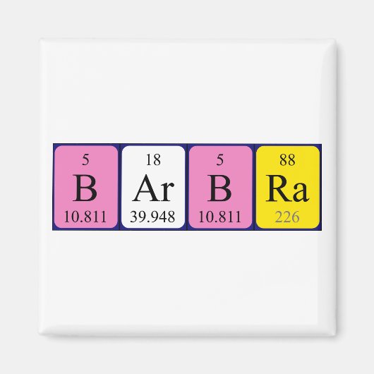 Barbra Periodenmagnet Magnet (Vorne)