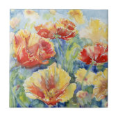 Barb's Poppies dekorative Accent Tile Fliese (Vorderseite)