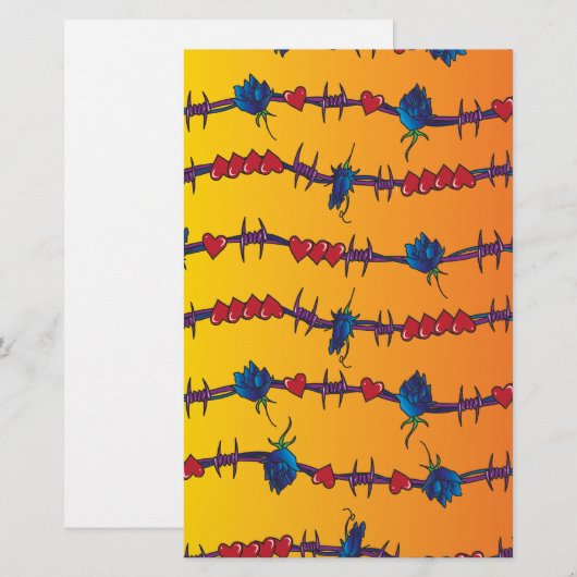 Barbwire Briefpapier (Vorne/Hinten)