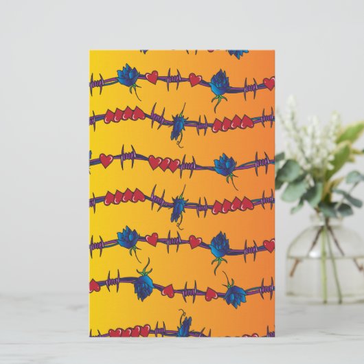 Barbwire Briefpapier (Stehend Vorderseite)