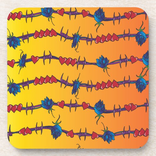 Barbwire Getränkeuntersetzer (Vorderseite)