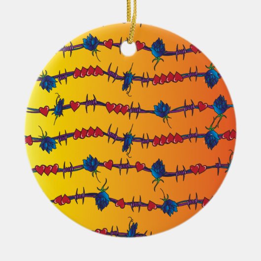Barbwire Keramik Ornament (Vorne)