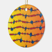 Barbwire Keramik Ornament (Links)