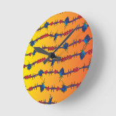 Barbwire Runde Wanduhr (Winkel)