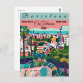 Barceloma Travel Postcard Art Collection Postkarte (Vorne/Hinten)