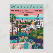 Barceloma Travel Postcard Art Collection Postkarte (Vorderseite)