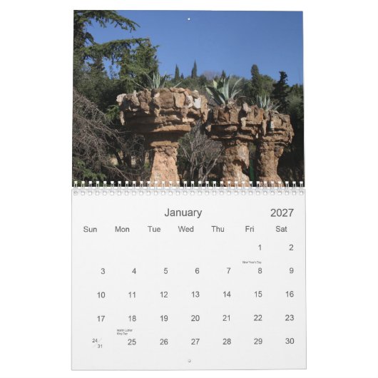 Barcelona 2016 kalender (Jan 2027)