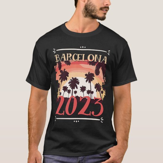 Barcelona 2023 Reiseservice Team 1 T-Shirt (Vorderseite)